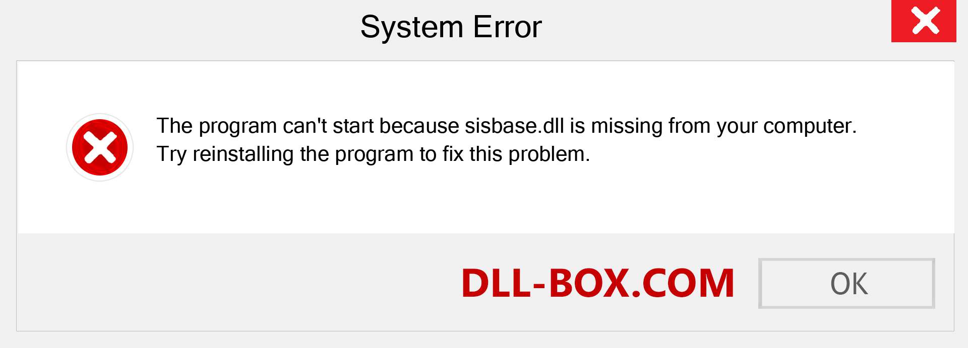  sisbase.dll file is missing?. Download for Windows 7, 8, 10 - Fix  sisbase dll Missing Error on Windows, photos, images
